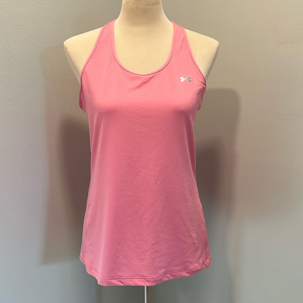 Large Light Pink women’s Under Armour Fitted Athletic Tank